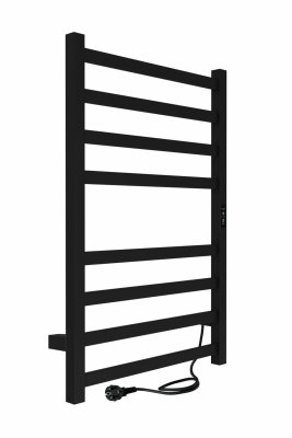 INDIGO Oktava Slim 3 Электрический полотенцесушитель 800х500 LСLOKS3E80-50BRRt Черный муар от интернет-магазина Purezza 