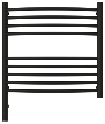Сунержа Богема 3.0 выгнутая Электрический полотенцесушитель 500х500 Матовый черный от интернет-магазина Purezza 