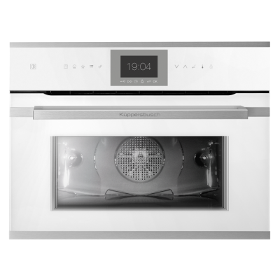 Kuppersbusch Компактный духовой шкаф белый с пиролизом и термощупом CBP 6550.0 W1 Stainless Steel от интернет-магазина Purezza 