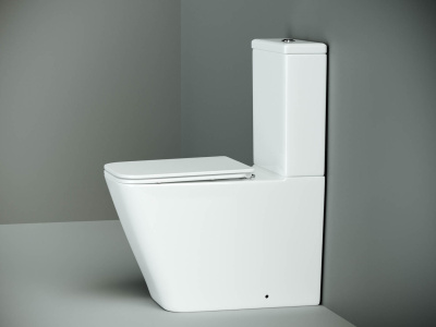 Ceramicanova Cubic Напольный пристенный унитаз с бачком CN1803 Белый от интернет-магазина Purezza 