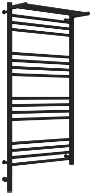 Сунержа Богема с полкой 3.0 Электрический полотенцесушитель 1000х500 Матовый черный от интернет-магазина Purezza 