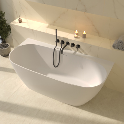 Whitecross Make Ванна из искусственного камня 170x80.5x58.5 0219.170080.200 Белый матовый от интернет-магазина Purezza 