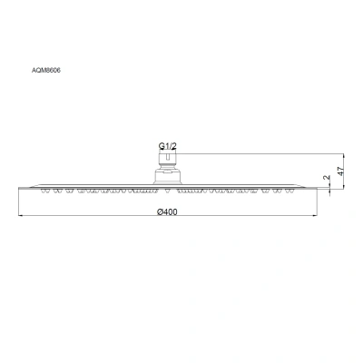 Aquame Siena Верхний душ Ø400 мм, цвет Шлифованный никель, арт AQM8606BN  от интернет-магазина Purezza 