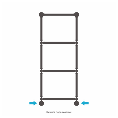 Сунержа Ренессанс 1304 Водяной полотенцесушитель 1260х500 00-0280-1250 от интернет-магазина Purezza 