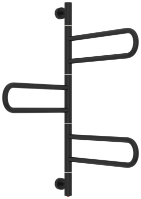 Стилье Формат 50 ПВ Электрический поворотный полотенцесушитель 830х535 31550-0830 Матовый черный от интернет-магазина Purezza 