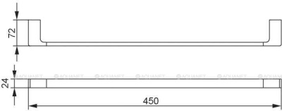 Aquanet Держатель для полотенец (45 см) 5718 от интернет-магазина Purezza 