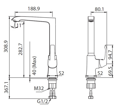 Creavit AVANGART Cмеситель для кухни AG8500G Золото от интернет-магазина Purezza 