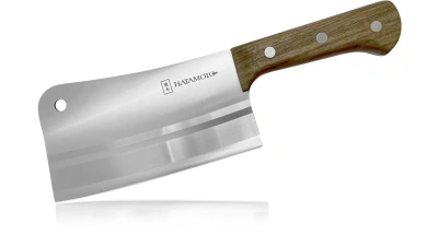 Hatamoto HN-HH190 Кухонный топорик для рубки мяса и костей, длина лезвия 185 мм, сталь SUS420J2 от интернет-магазина Purezza 