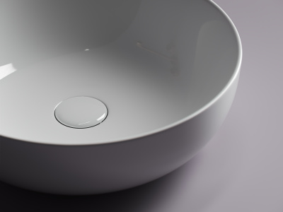 Ceramicanova Element Умывальник чаша накладная круглая 42х42 CN5024 Белый от интернет-магазина Purezza 