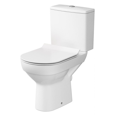 Cersanit City new clean on Унитаз с бачком безободковый, сиденье с микролифтом тонкое, S-KO-CIT011-3/5-COn-S-DL-w от интернет-магазина Purezza 