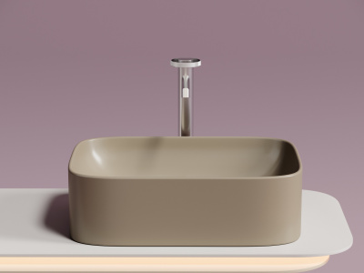 Ceramicanova Element Умывальник чаша накладная прямоугольная 50.5х38 CN6052MC Капучино матовый от интернет-магазина Purezza 