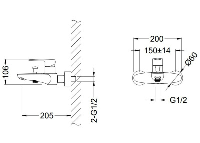 Schein LEAF Смеситель для ванны 48205/8032020 от интернет-магазина Purezza 