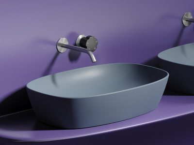 Ceramicanova Element Умывальник накладная чаша овальная 60х38 CN6049MHL Серо-голубой матовый от интернет-магазина Purezza 
