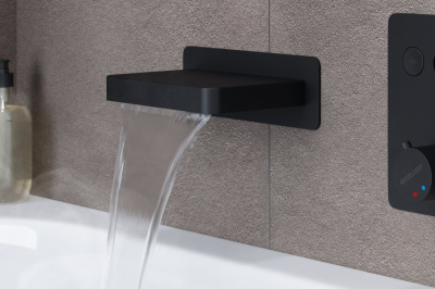 Excellent Krotos Излив для ванны настенный AREX.8025BL Матовый черный от интернет-магазина Purezza 