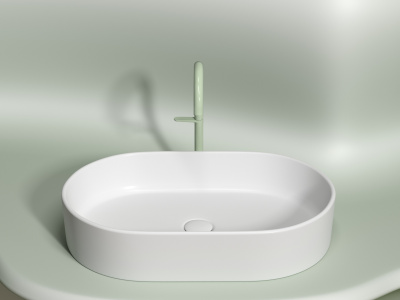 Ceramicanova Element Умывальник чаша накладная овальная 60.8х38.5 CN6048MW Белый матовый от интернет-магазина Purezza 