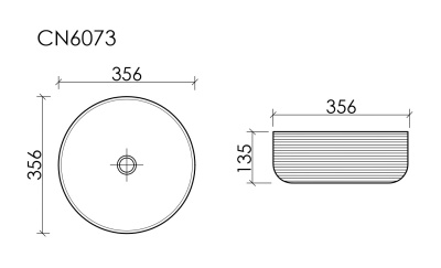 Ceramicanova Element Раковина накладная 35.6х35.6 CN6073MDH Темный антрацит матовый от интернет-магазина Purezza 
