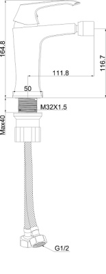 Maxonor JOY Смеситель для биде PL5088 от интернет-магазина Purezza 