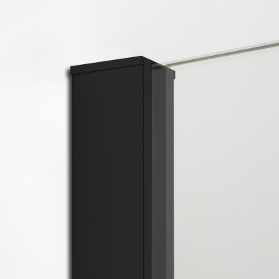 New Trendy NEW MODUS BLACK Душевое ограждение, длина 1200-1600 мм, глубина 800 мм, профиль черный матовый, стекло прозрачное, толщина стекла 8 мм от интернет-магазина Purezza 