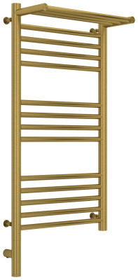 Сунержа Богема с полкой 3.0 Электрический полотенцесушитель 800х400 Состаренная латунь от интернет-магазина Purezza 