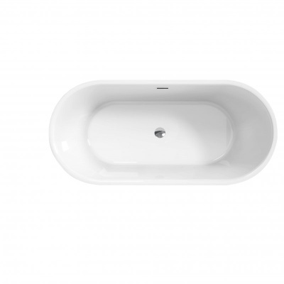 Belbagno Овальная акриловая ванна в комплекте со сливом-переливом 170x78x60 BB709-1700-780 от интернет-магазина Purezza 