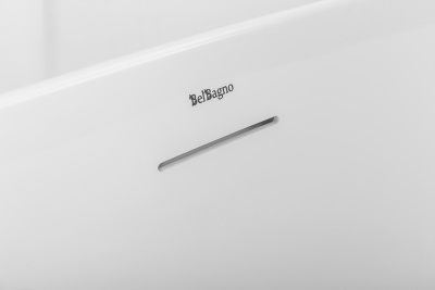 Belbagno Овальная акриловая ванна в комплекте со сливом-переливом 170x79x59 BB411-1700-800-MATT Белый матовый от интернет-магазина Purezza 