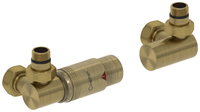 Сунержа Автоматический терморегулятор 3D G 1/2" НР х G 3/4" НГ (набор) Состаренная латунь от интернет-магазина Purezza 