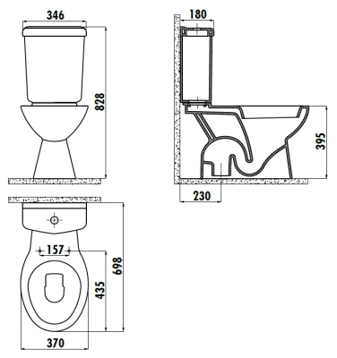 Creavit Pitta Унитаз напольный PA300-11CB00E-0000 Белый от интернет-магазина Purezza 