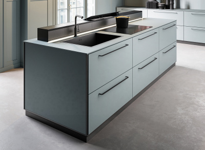 Falmec MONOLITH 90 VETRO NERO Вытяжка встраиваемая в столешницу 90 см от интернет-магазина Purezza 