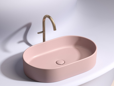 Ceramicanova Element Умывальник чаша накладная овальная 60.8х38.5 CN6048MP Матовый розовый от интернет-магазина Purezza 