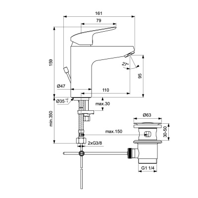 Ideal Standard BD001AA CЕRAFLEX Промо комплект (B1713AA+B1721AA+B2620AA) от интернет-магазина Purezza 