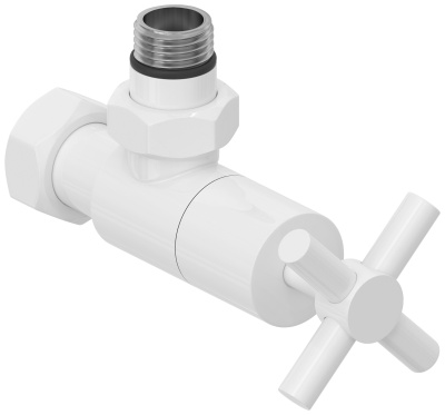 Сунержа Вентиль угловой крест G 1/2" НР х G 3/4" НГ 12-1408-1234 Белый от интернет-магазина Purezza 