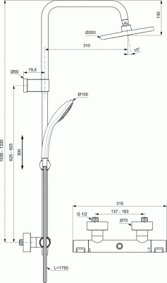 Ideal Standard BL7546S2 Промо комплект 2в1 "Смеситель в подарок" (BC268XG + A7546XG) от интернет-магазина Purezza 