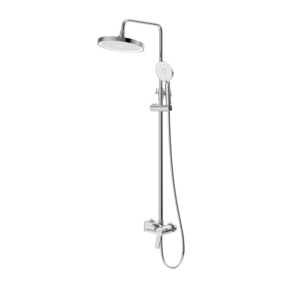 Belbagno ALBANO Душевая стойка со смесителем и изливом, верхним и ручным душем ALBANO-VSCM-CRM от интернет-магазина Purezza 