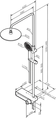 AM.PM X-Joy Душевая стойка F0785A600 от интернет-магазина Purezza 