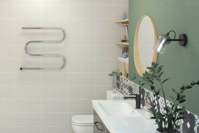 Стилье М-образный Электрический полотенцесушитель 600х600 (64 Вт) 00503-6060 от интернет-магазина Purezza 