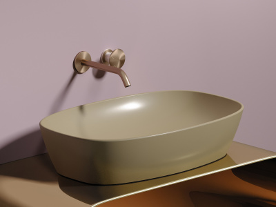 Ceramicanova Element Умывальник накладная чаша овальная 60х38 CN6049MC Капучино матовый от интернет-магазина Purezza 