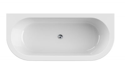 Cezares SLIM Акриловая ванна 180х79х60 WALL-180-80-60-NERO-SET Черный от интернет-магазина Purezza 