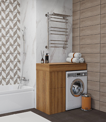 INDIGO Brace Lux с полочкой Полотенцесушитель электрический 700х400 LCBLE70-40PRt Полированный от интернет-магазина Purezza 
