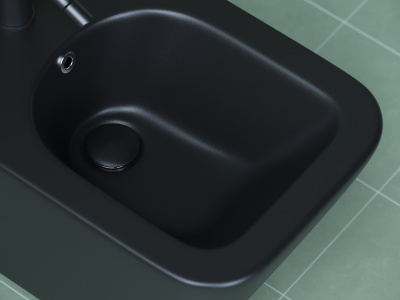 Ceramicanova Metric Подвесное биде CN3008MB Черный матовый от интернет-магазина Purezza 