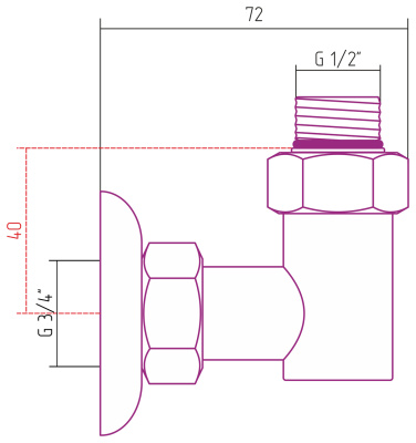 Стилье Набор комплектующих для ПС G 1/2" НР х G 3/4" НГ 03002-1234 от интернет-магазина Purezza 