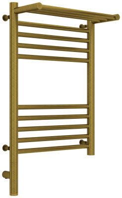 Сунержа Богема с полкой 3.0 Электрический полотенцесушитель 600х400 Состаренная бронза от интернет-магазина Purezza 