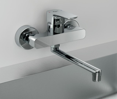 Ideal Standard CERAPLAN III Настенный смеситель для кухонной мойки с трубчатым изливом 200 мм B0726AA от интернет-магазина Purezza 