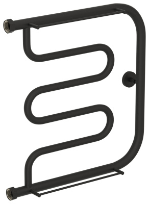 Сунержа Лира 2 полки+ Водяной полотенцесушитель 500х500 15-4012-5050 Темный титан муар от интернет-магазина Purezza 