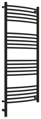 Сунержа Богема 3.0 выгнутая Электрический полотенцесушитель 1200х500 Матовый черный от интернет-магазина Purezza 