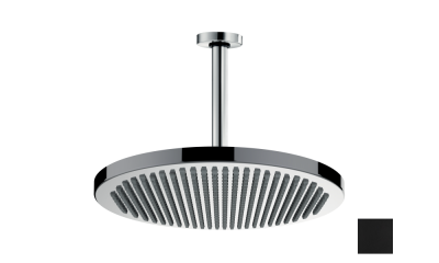 BOSSINI Apice Верхний душ 280 мм, с потолочным кронштейном 300 мм H31430G.073 Черный матовый от интернет-магазина Purezza 