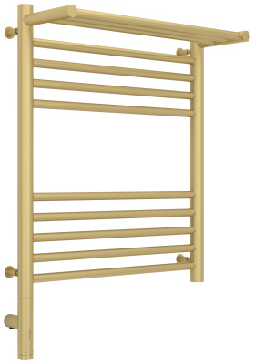 Сунержа Богема с полкой 3.0 Электрический полотенцесушитель 600х500 Матовая шампань от интернет-магазина Purezza 