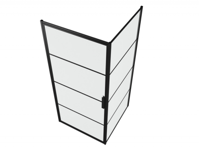 Bravat Black Line Душевой уголок с чёрным профилем 90х90 от интернет-магазина Purezza 