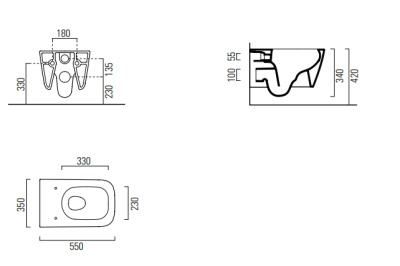 GSI NUBES Унитаз подвесной безободковый 9615FR511 Белый глянцевый от интернет-магазина Purezza 