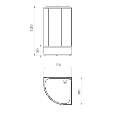 Comforty Душевая кабина 90x90 307WG от интернет-магазина Purezza 