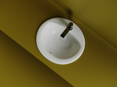 Ceramicanova Sun Раковина встраиваемая сверху овальная с переливом 51,5х45,5 CN6080 Белый от интернет-магазина Purezza 